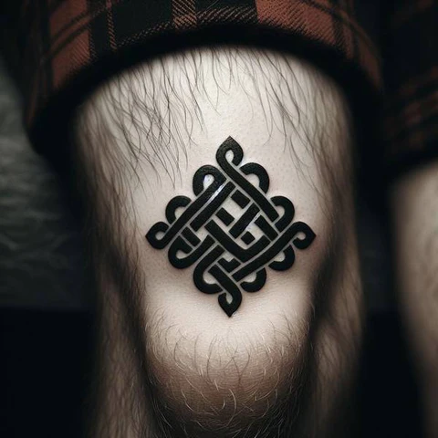 Intricate Above The Knee Celtic Tattoo2