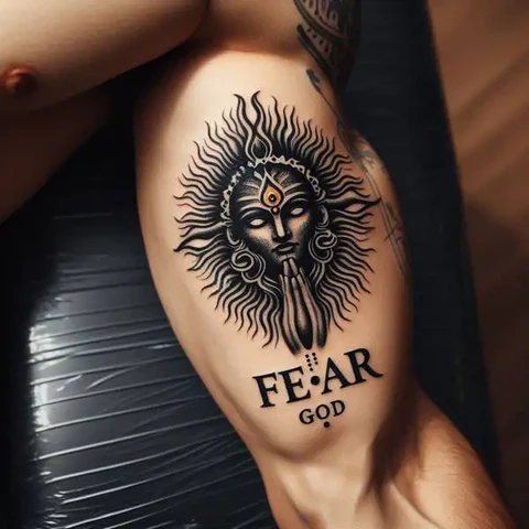 12 Fascinating Fear God Tattoo Ideas! 3 Intricate Fear God Tattoo On Bicep
