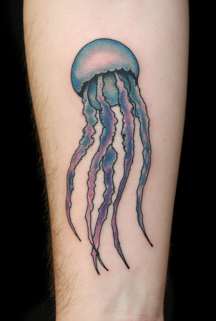 Jellyfish Forearm Tattoo