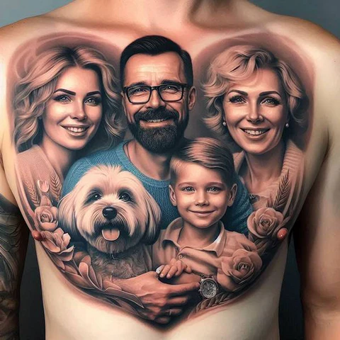 20 Nostalgic Family Tattoo Ideas 6 Keeping Them Close To Hear