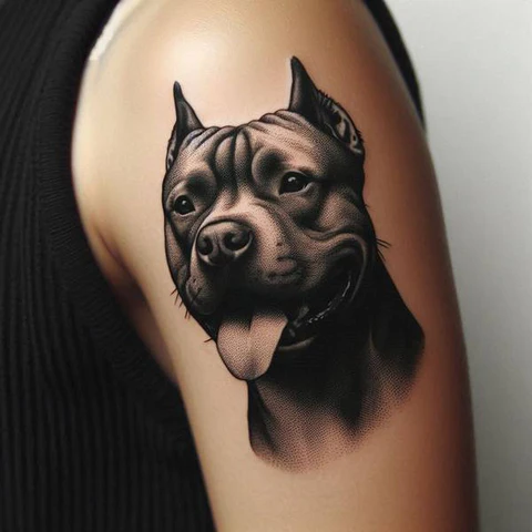 14 Glorious Pitbull Tattoo Ideas 14 Keeping Things Interesting