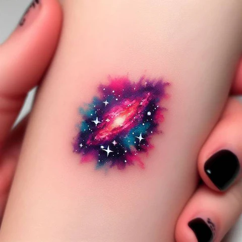 15 Luminescence Galaxy Tattoo Ideas 5 Keeping Things To A Minimum