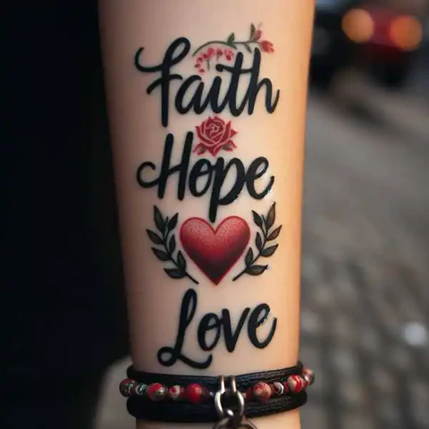 Love Hope Faith tattoo