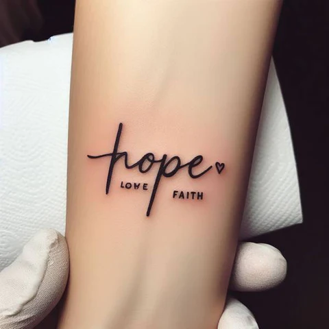 Love Hope Faith tattoo2