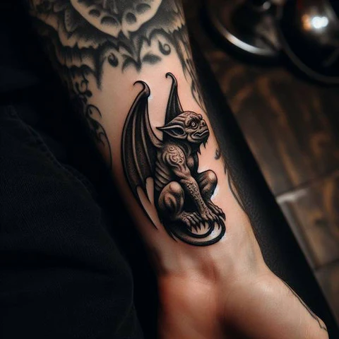 Malevolent Gothic Gargoyle Tattoo