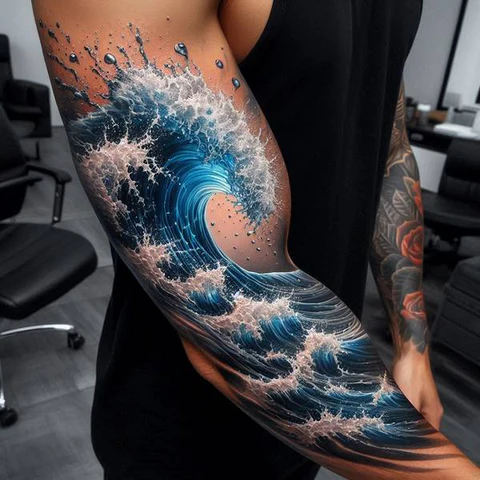 22 Powerful Water Tattoo Ideas 32 Manifestation of Lifes intricacies