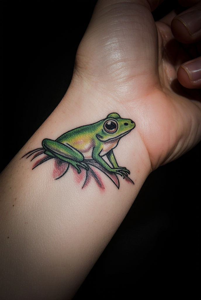 23 Fabulous Frog Tattoo Ideas 8 Metaphoric Small Frog Tattoo 1