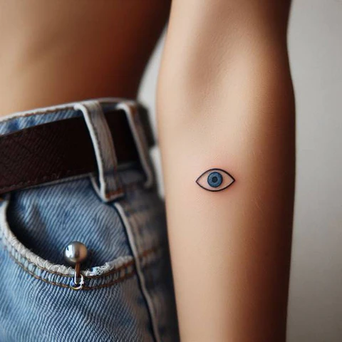 18 Engaging Evil Eye Tattoo Ideas 13 Minimalist Evil Eye Tattoo