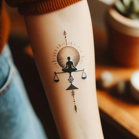 14 Stunning Spiritual Tattoo Ideas 8 Monochrome Balance Spiritual Tattoo