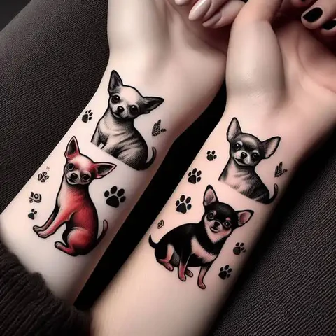 20 Stunning Sibling Tattoo Ideas To Go Back In Time! 24 More Than A Pet Adorable Siblings Dog Tattoo