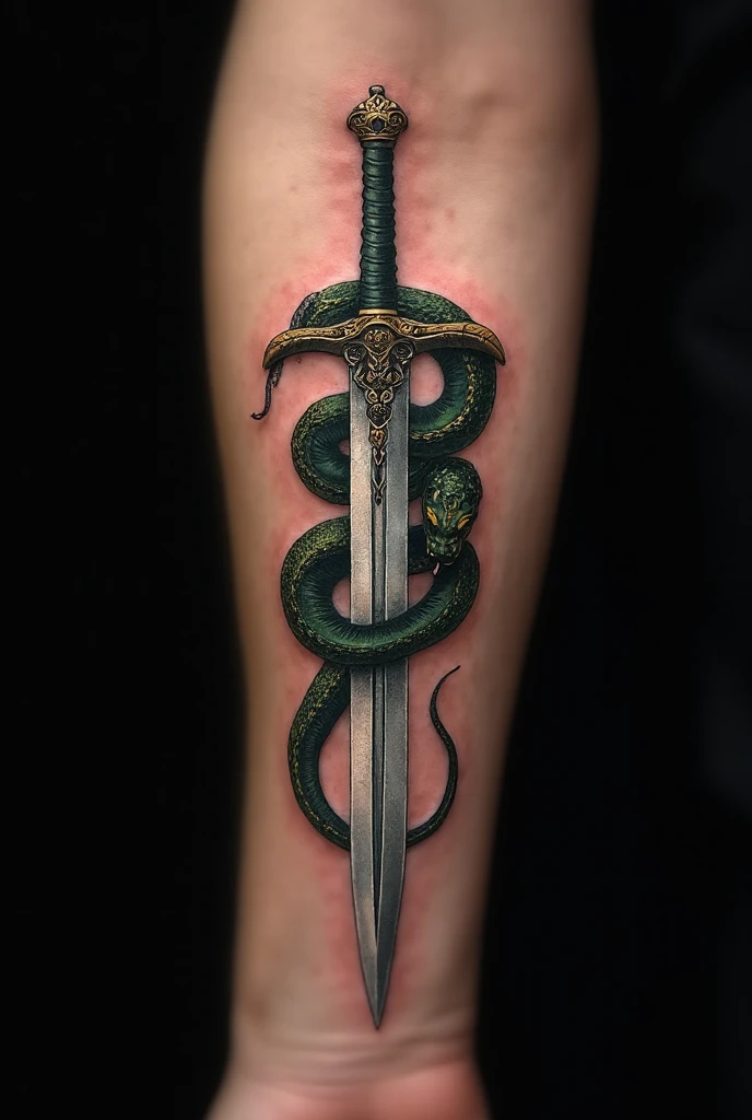 Nightmarish Snake Tattoo On Arm