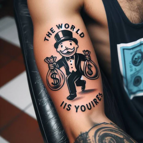 Old Fashioned Monopoly Tattoo With A Tweak Of Luxury 2