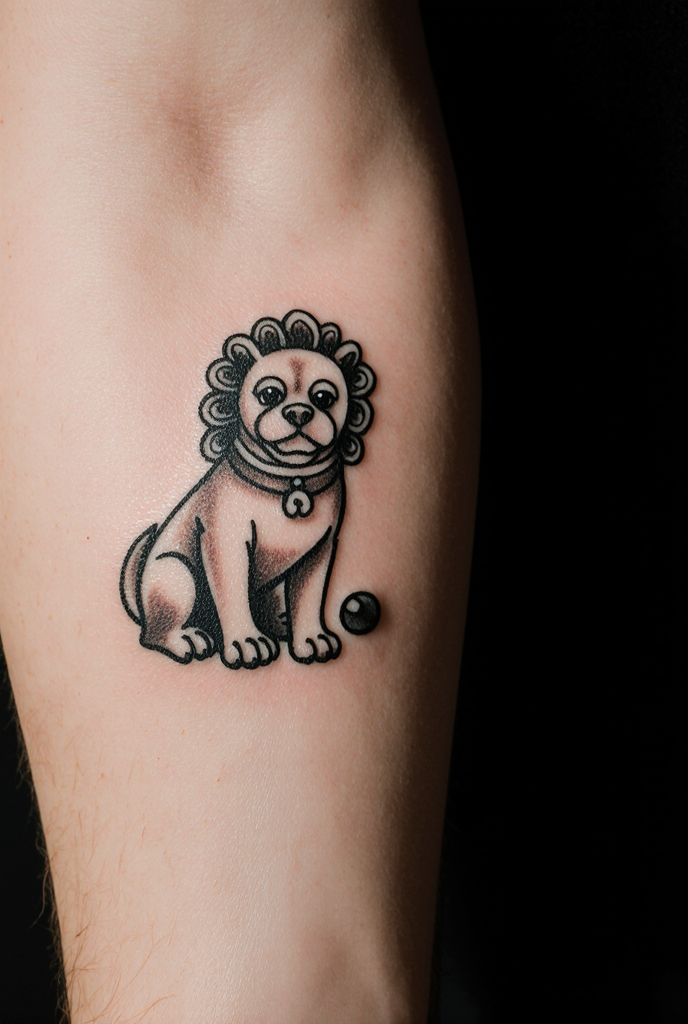 17 Discovering Staggering And Meaningful Ideas For Foo Dog Tattoos 13 One For A Minimalist Mindset