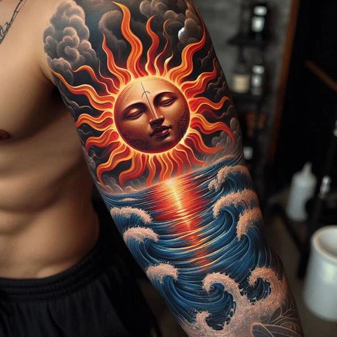 22 Powerful Water Tattoo Ideas 23 Peek of radiance2
