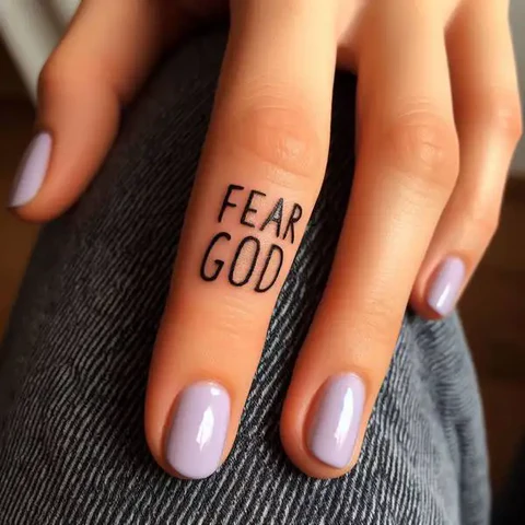 12 Fascinating Fear God Tattoo Ideas! 17 Personal Fear God Tattoo On Finger