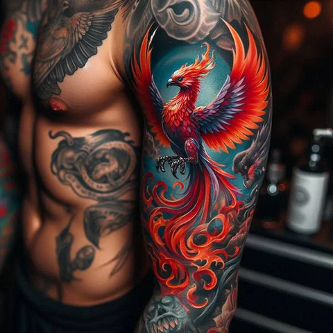 15 Blazing Hot Ideas For Phoenix Tattoos 8 Phoenix Tattoo On Arm