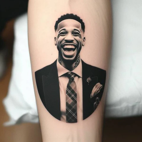 29 Fascinating Joker Tattoo Ideas 24 Portrayed Demar DeRozan Joker Tattoo