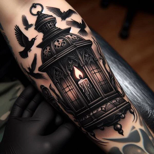 14 Vintage Lantern Tattoo Ideas 13 Protecting The Secret