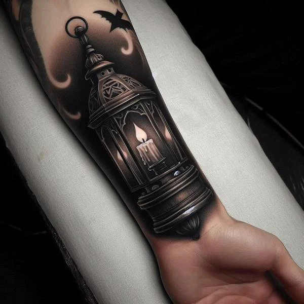 14 Vintage Lantern Tattoo Ideas 14 Protecting The Secret2