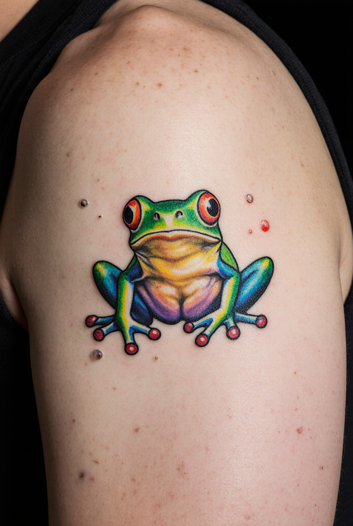 23 Fabulous Frog Tattoo Ideas 15 Radiant Poison Dart Frog Tattoo 1