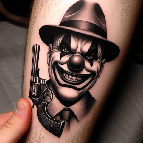 22 Sensational Clown Tattoo Ideas 10 Raising Awareness For Gang Viole2