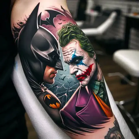 29 Fascinating Joker Tattoo Ideas 29 Realistic Batman Joker Tatto