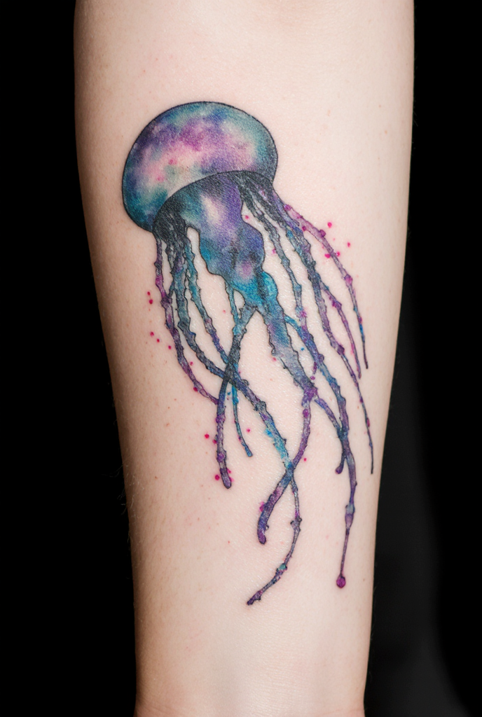Realistic Jellyfish Tattoo
