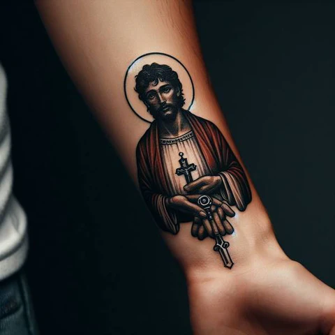 15 Sensational San Judas Tattoo Ideas 13 Realistic San Judas Tattoo On Forearm 1