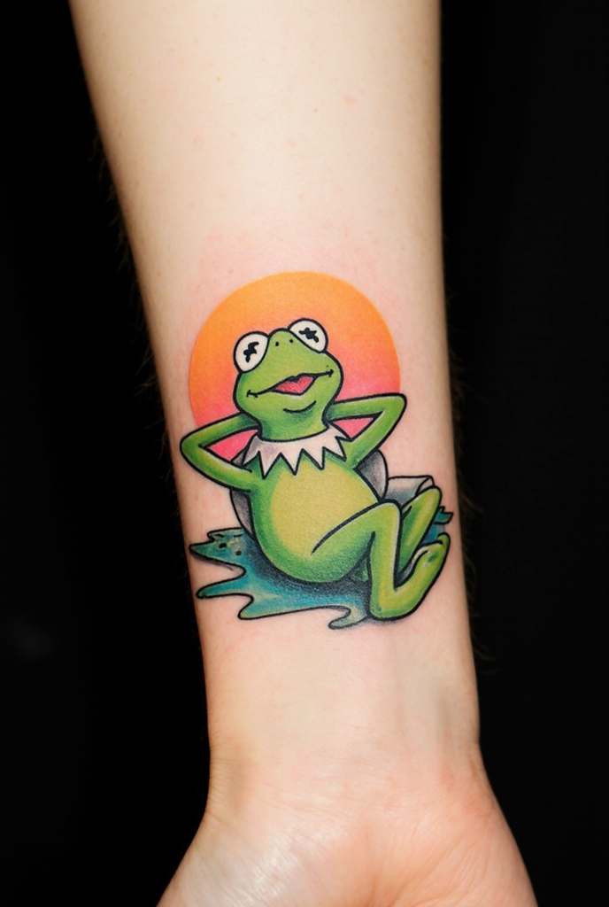 23 Fabulous Frog Tattoo Ideas 13 Relaxing Kermit The Frog Tattoo 1