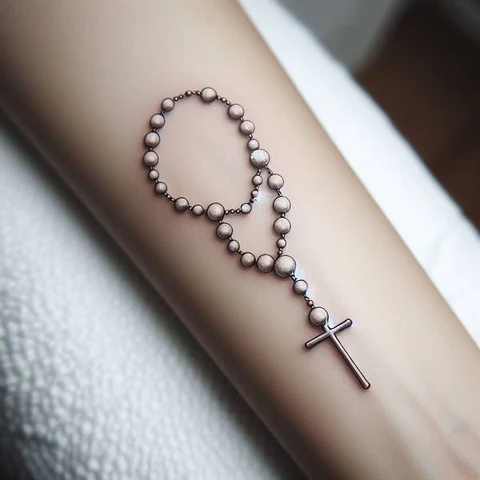 Rosary Beads Tattoo 2