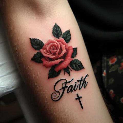 Rose Faith Tattoo
