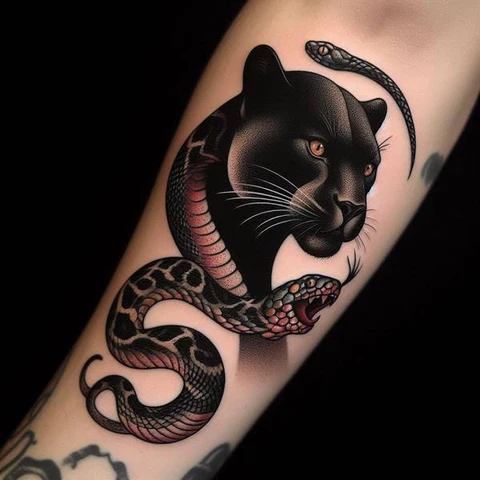30 Sacred Snake Tattoo Ideas To Highlight Your Exclusivity! 53 Savage Panther And Snake Tattoo