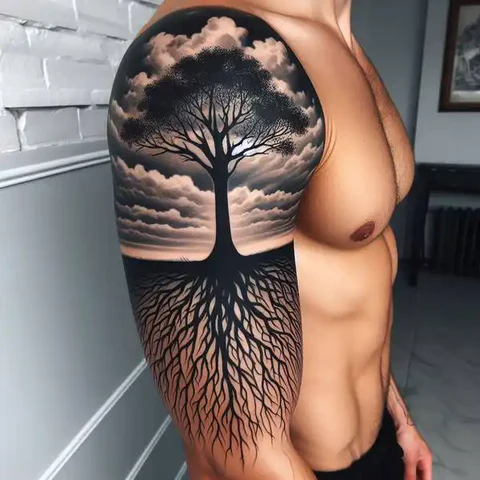 23 Fearless Family Tree Tattoo Ideas 36 Scenic Family Tree Tattoo With Realistic Details