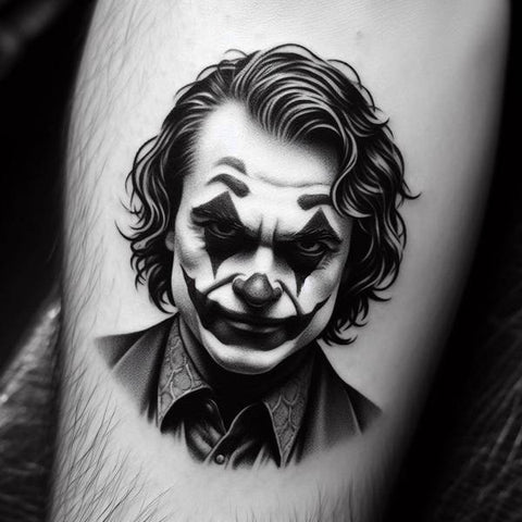 29 Fascinating Joker Tattoo Ideas 12 Shaded Joker Face Tattoo