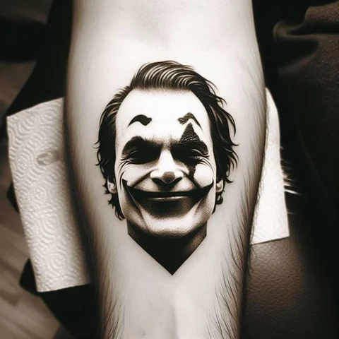 29 Fascinating Joker Tattoo Ideas 13 Shaded Joker Face Tattoo2