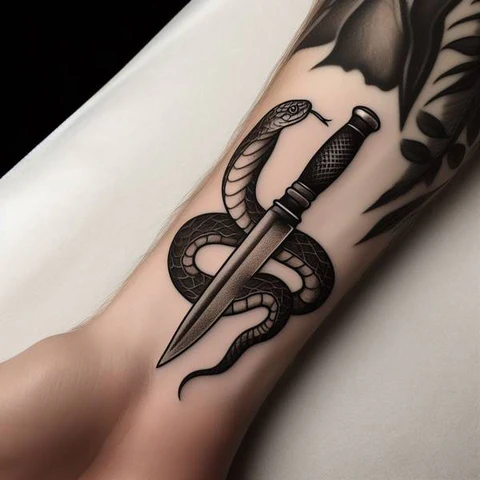 30 Sacred Snake Tattoo Ideas To Highlight Your Exclusivity! 50 Sharp Knife And Snake Tattoo