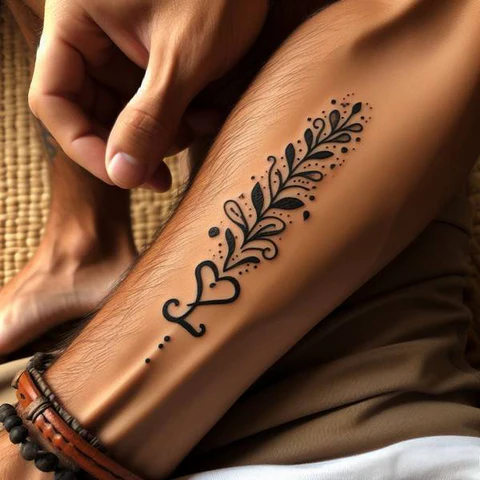 83 Classic Initial Tattoo Ideas To Stay With You Till Eternity! 4 Simple Initial Heart Design 2