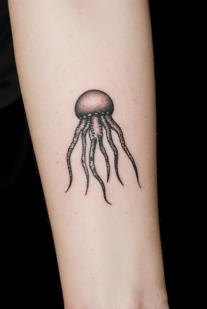 Simple Jellyfish Tattoo