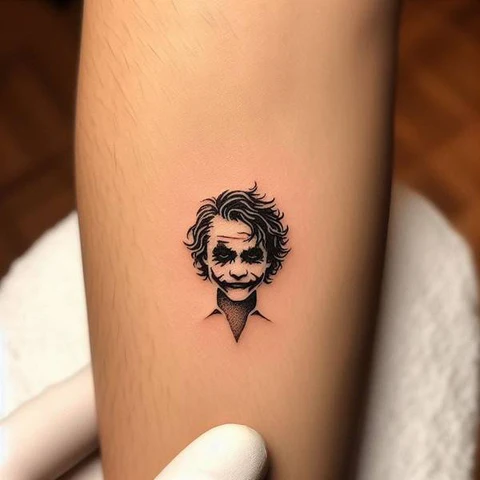 29 Fascinating Joker Tattoo Ideas 32 Simple Joker Tattoo With Stylish Outlines