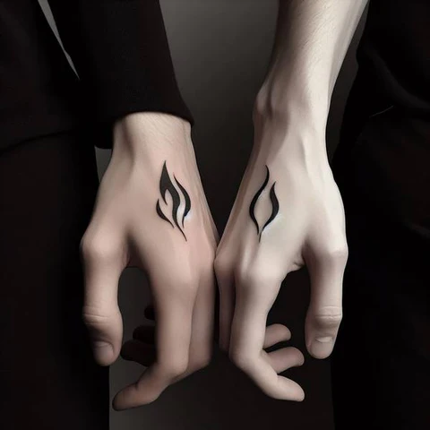 14 Thunderous Twin Flame Tattoo Ideas 2 Simple Twin Flame Tattoo
