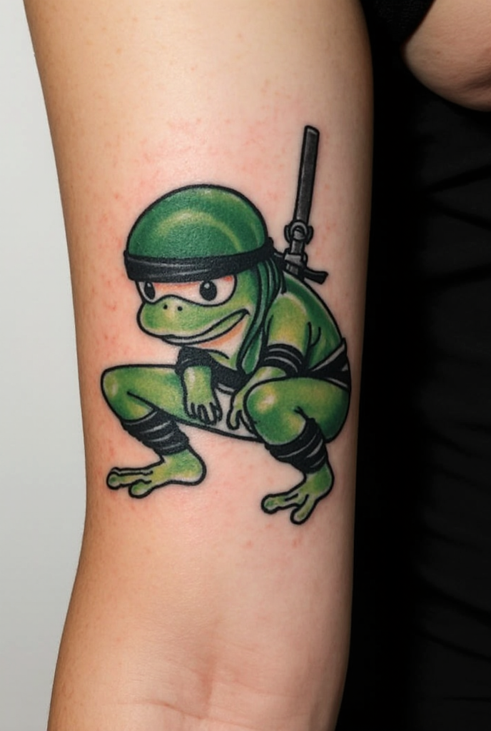 23 Fabulous Frog Tattoo Ideas 24 Skillful Ninja Frog Tattoo 1