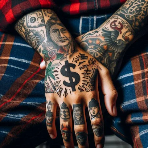 Small Dollar Sign Tattoo