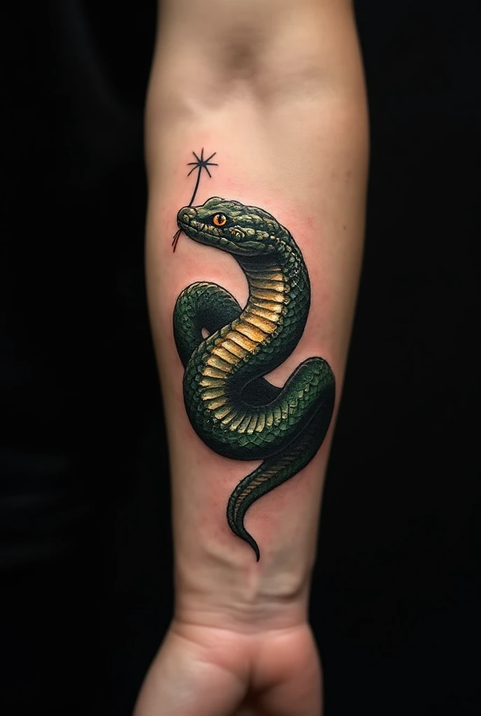 Small Yet Powerful Snake Tattoo