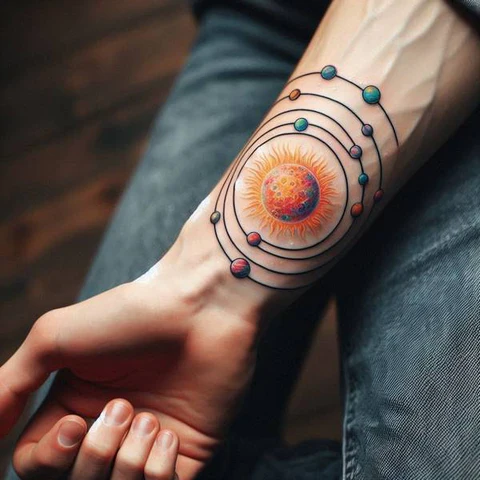 16 Dynamic Ideas For Solar System Tattoos 12 Solar System Planet Tattoo