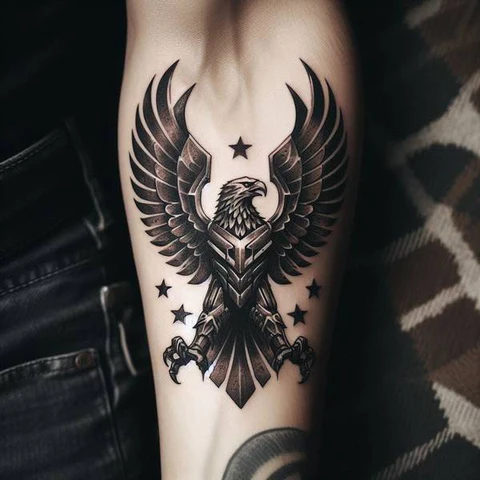 42 Exquisite Eagle Tattoo Ideas 35 Solid Iron Eagle Tattoo
