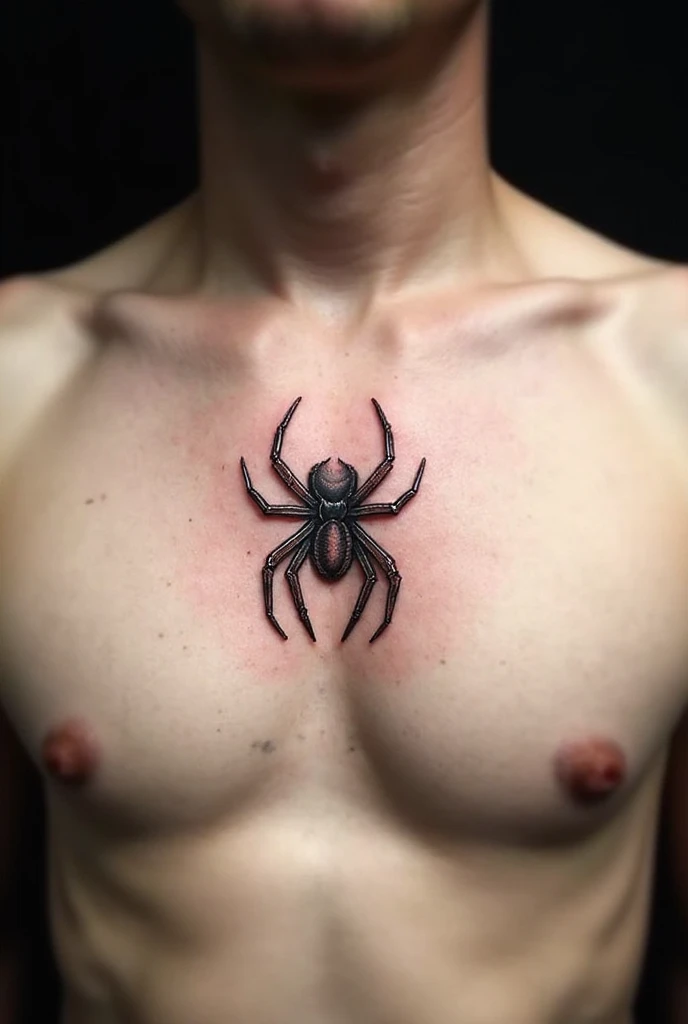 Spider Chest Tattoo