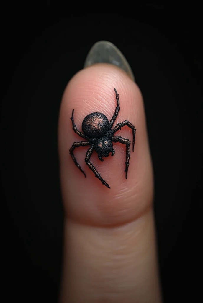 Spider Finger Tattoo