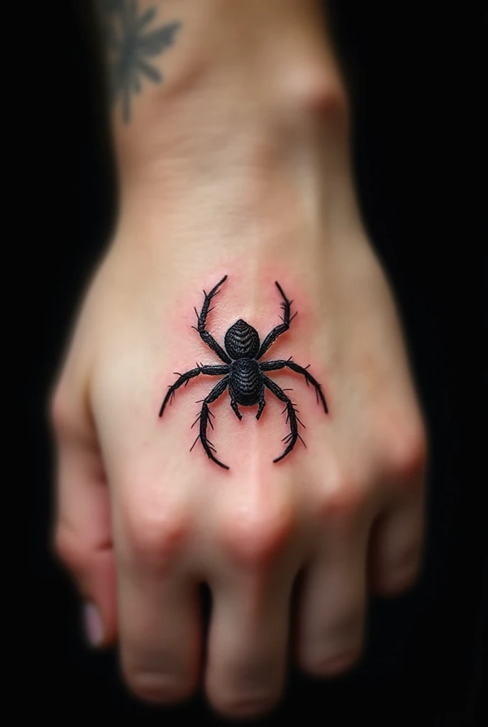Spider Tattoo On Hand