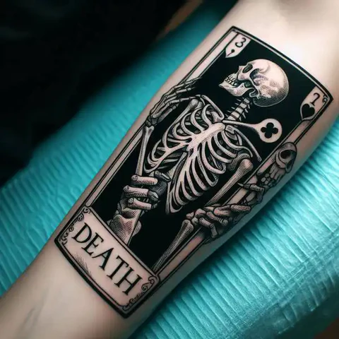 19 Mysterious Designs For Tarot Card Tattoos ideas 22 Starting A New Chapter