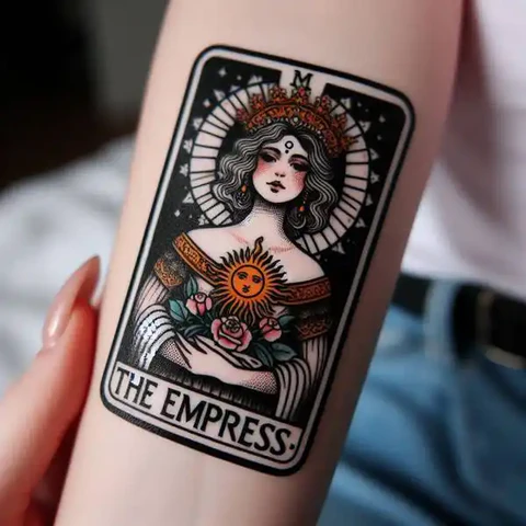 19 Mysterious Designs For Tarot Card Tattoos ideas 20 Staying In Touch With Feminine Habits2